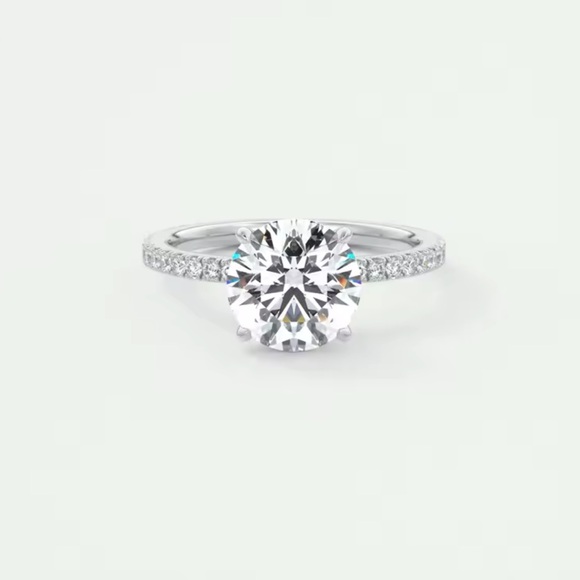 Jewelry - 925 Sterling Sliver 2 Carat round Moissanite Engagement ring